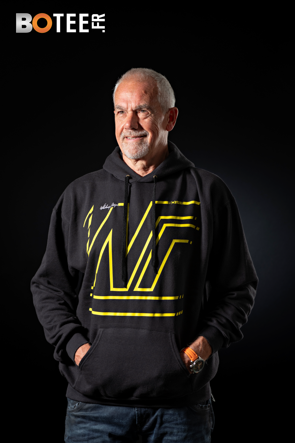 Hoodie noir WD - Whalenap Designs